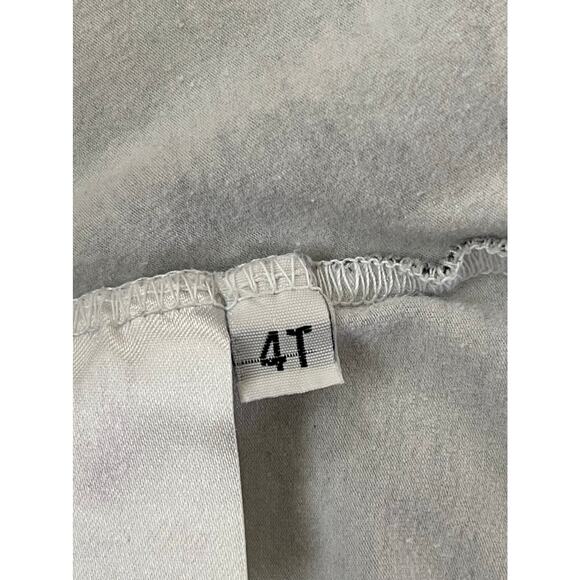 Grey Long Sleeve Little Girls Lace Dress Size 4T - Picture 6 of 6